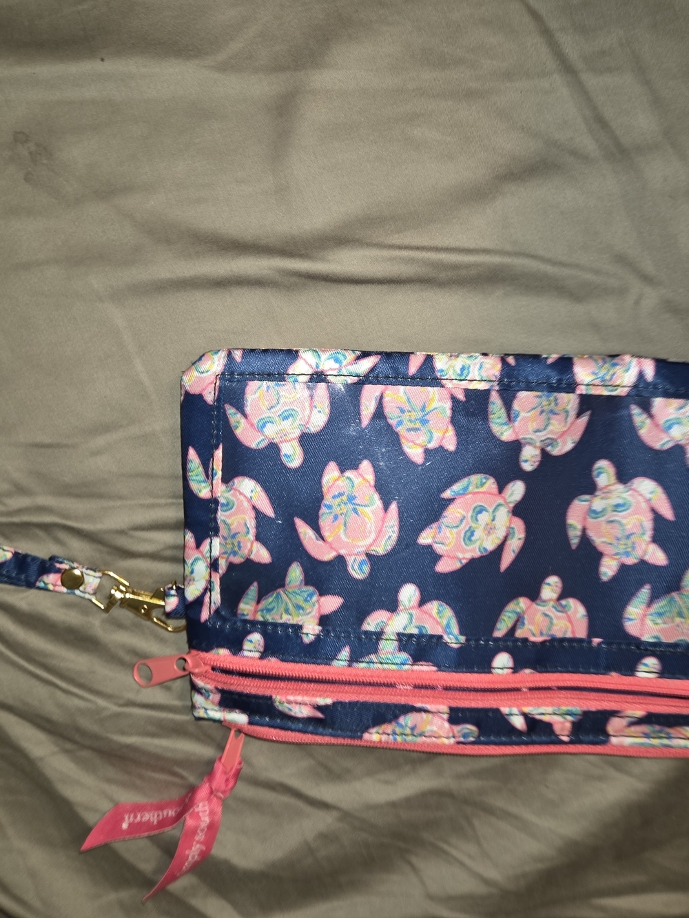 Simply Southern Turtle Satin-Lined Wristlet